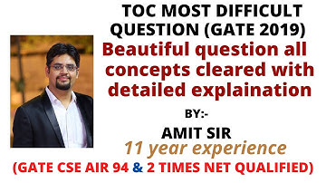 GATE 2019 QUESTION ON TOC
