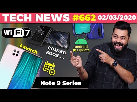 Redmi 9 Note 9 & 9 Pro Launch Date😍,Moto Razr India Launch,Mi A3 Android 10 Update,WiFi 7📡-#TTN662