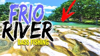 CRAZY CLEAR WATER! Fishing The FRIO RIVER For Bass! (Garner State Park)