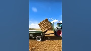 Chasing Bales - Fendt Tractor - Bale  Loading Trailer - Farming #shorts #short #agriculture #farming