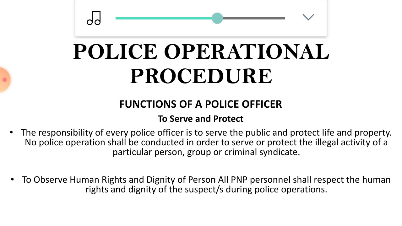 POLICE OPERATIONAL PROCEDUREL1 YouTube