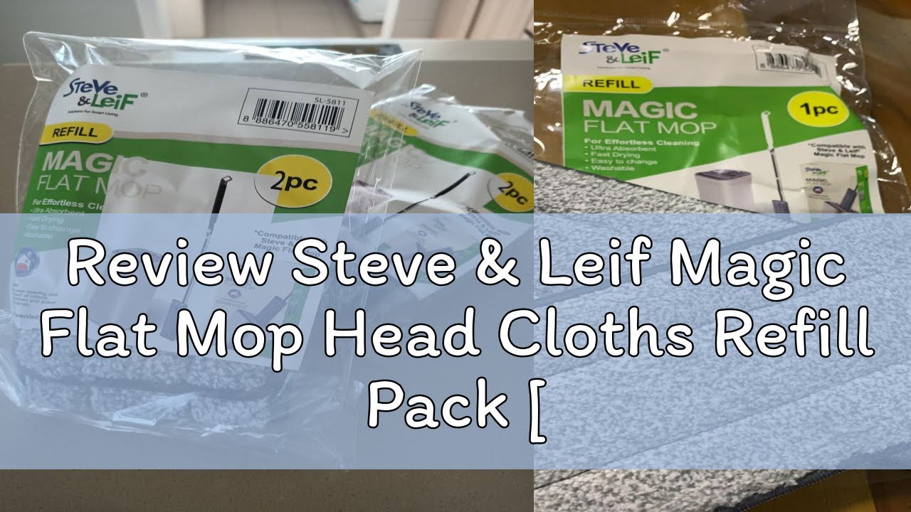 Review Steve & Leif Magic Flat Mop Head Cloths Refill Pack [2 Pcs]