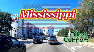 [4K] Biloxi, Mississippi | Driving Tour  Biloxi to Gulfport, 3/2024  | 빌럭시, 걸프포트, 미시시피, 미국