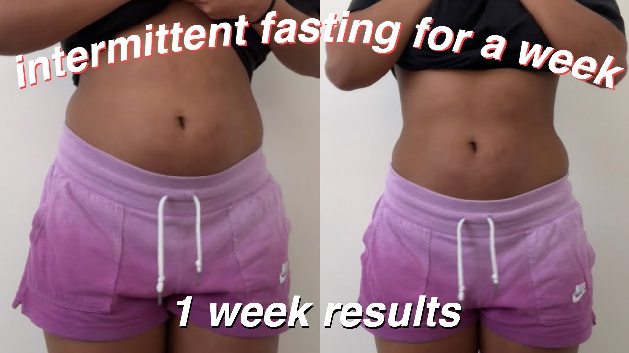 I tried intermittent fasting for a week! before & after results
