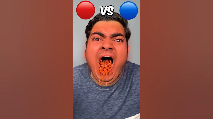 Left or Right!? 🥵 (Color Food Challenge) #shorts