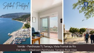 Penthouse T1, terraço 36m2, vista rio | 1 bedroom penthouse, terrace 36m2, river view in Setúbal