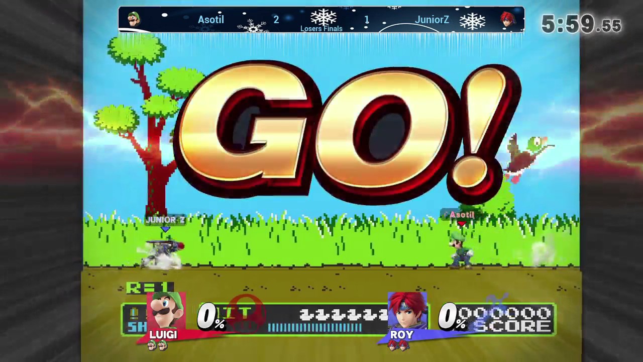 Winter 2016 Smash 4 Arcadian Losers Finals - Asotil (Luigi) vs Junior Z ...