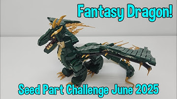 LEGO Seed Part Challenge! (June 2025) | in 4K! | Fantasy Dragon! | Second Place Winner! #lego