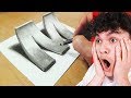 How To Draw 3D ART On Paper (LIFE HACK)