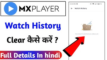 MX Player se watch History clear Kaise Kare || How To clear Watch history in MX player