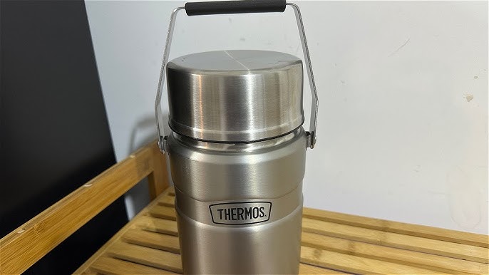 Thermos 47 oz Stainless King Big Boss Food Jar w/ 2 Inner Containers-Matte  Steel