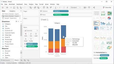 2) Interactive Charts (Tooltips) with Tableau