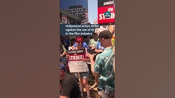 Hollywood actors strike against the use of AI in the film industry #ITVnews #Hollywood #oppenheimer