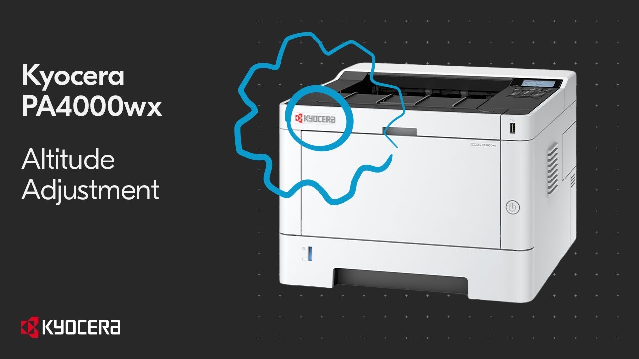 Kyocera PA4000WX Altitude Adjustment Tutorial - YouTube