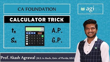 CA Foundation | Calculator trick | Sequences & Series - A.P. & G.P | Business Mathematics |