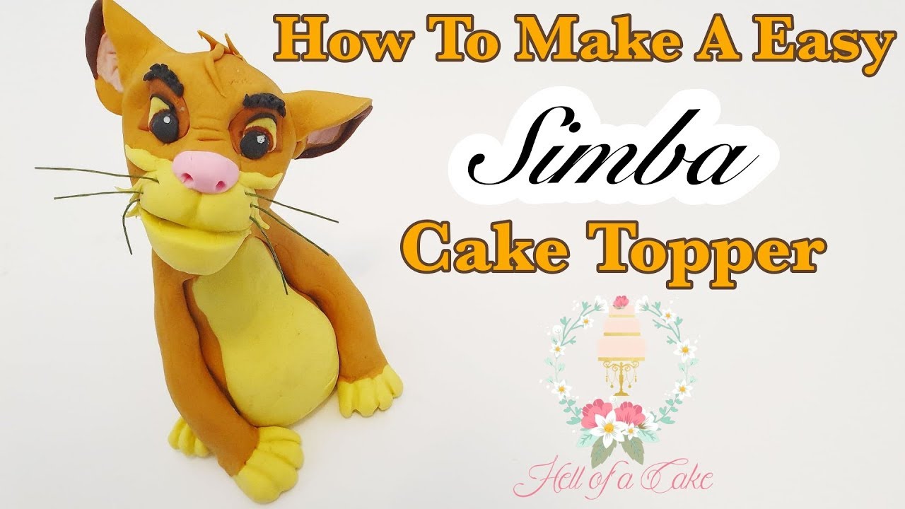 How To Make A Easy Lion King Simba Fondant Figure Youtube