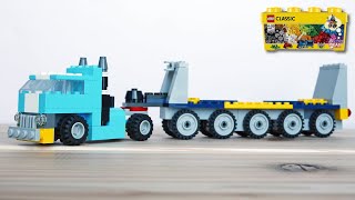 Building a simple LEGO trailor truck using Classic 10696 (レゴ：トレーラートラックの作り方)