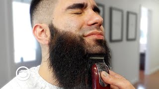 Man Shaves off Giant Beard to Mutton Chops