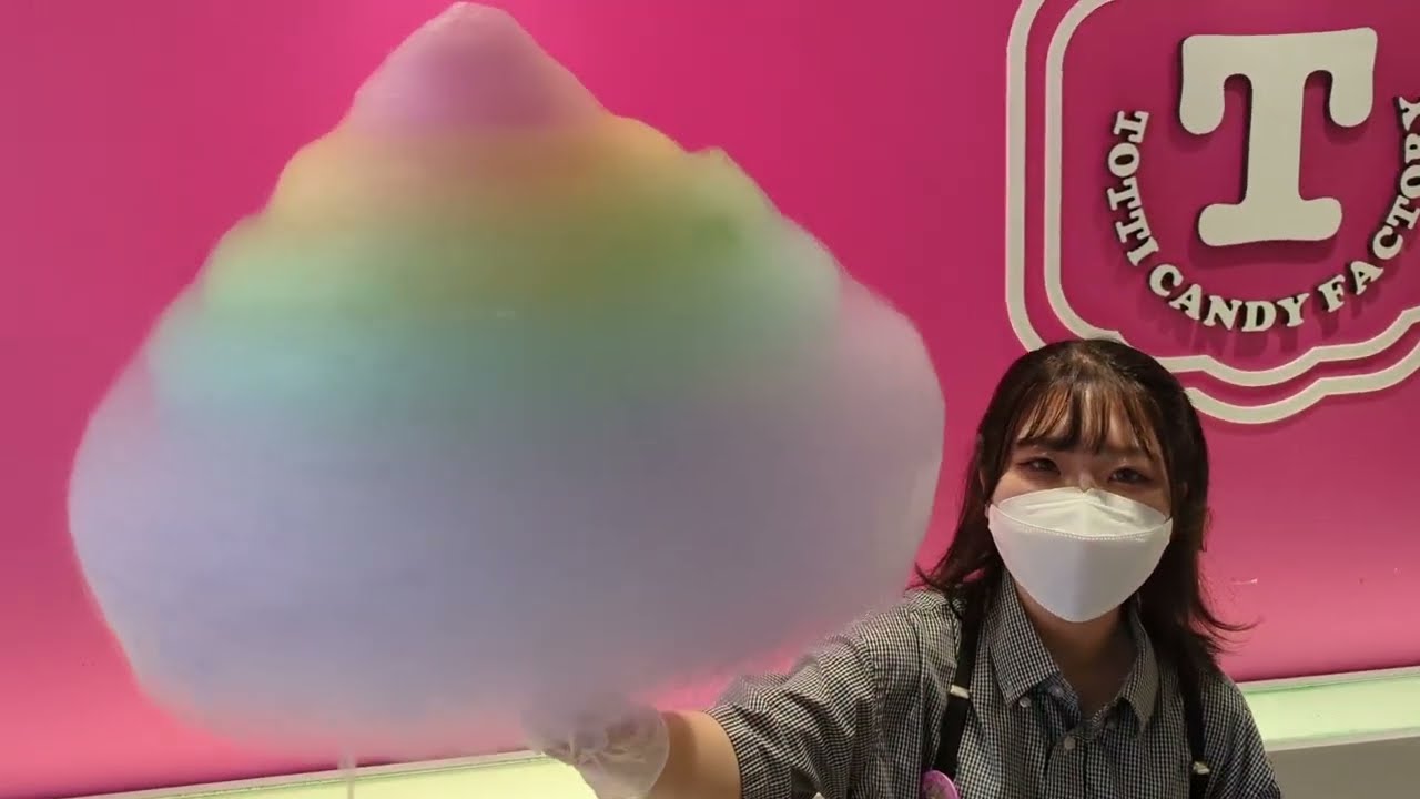 How to make Japan's biggest and cutest rainbow cotton candy｜Very