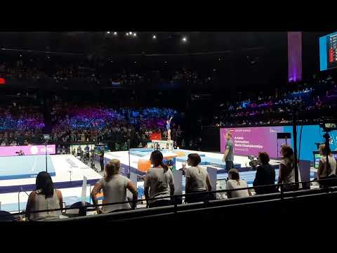 Amazing Simone Biles vault Yurchenko Double Pike World Championships Antwerp 2023 first time