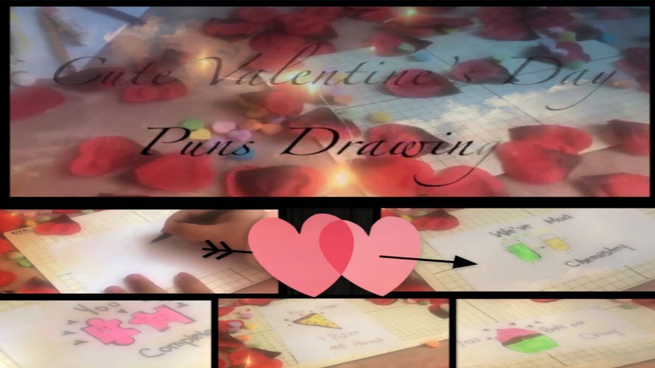Valentine’s Day Cute Puns Drawing