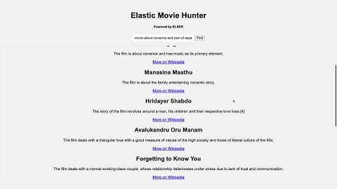 Elastic Semantic Search Demo