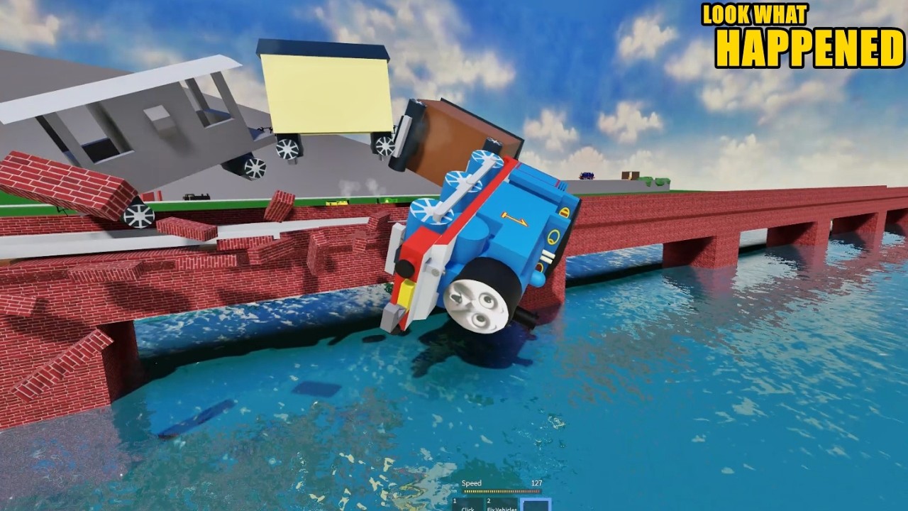 Realistic Roblox Thomas Train Crash – Massive Collisions and Total Destruction 7 Accidents Happen