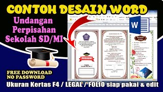 CONTOH UNDANGAN PERPISAHAN SEKOLAH SD / MI