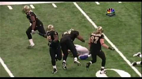 Shaun Rogers huge hit on Matt Stafford