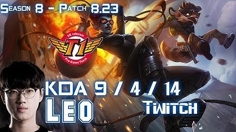 SKT T1 Leo TWITCH vs SIVIR ADC - Patch 8.23 KR Ranked
