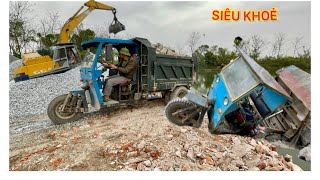 #excavator Tổng Hợp Công nông  Máy Xúc Múc Đất Lên Xe ÔTô Tải Ben #excavatortruck