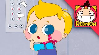 In the Elevator | Playful Thomas | Funny Video for Kids | REDMON