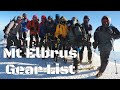 Gear list for Mt Elbrus