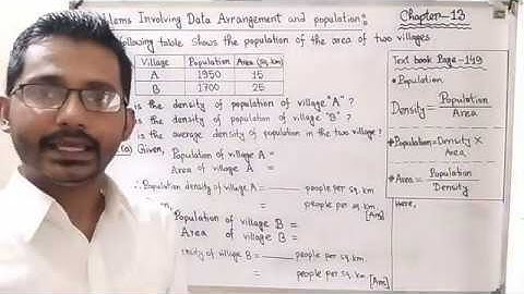 CLASS FIVE || MATHEMATICS || CHAPTER-13 || PROBLEMS INVOLVING DATA ARRANGEMENT AND POPULATION