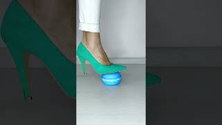 High Heels vs Deep Blue Slime Box ASMR: The Ultimate Oozing Squish and Crackle! 👠💎💧