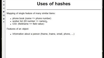 Beginner Perl Maven tutorial: 7.1 - a hash and its uses