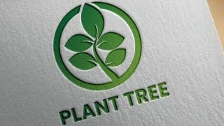 1.50  Creative natural  tree logo design. Professional logo design. Adobe illustrator tutorials.