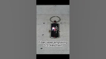Fiber laser engraving S.S. keychain #lasermachine #laserengraving #lasermarking