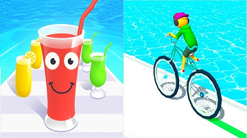 Juice Run VS Big Bike - All Levels SpeedRun Gameplay Android iOS Ep #1