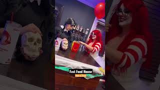 Um, I don’t recommend trick or treating Wendy. #fastfoodhouse