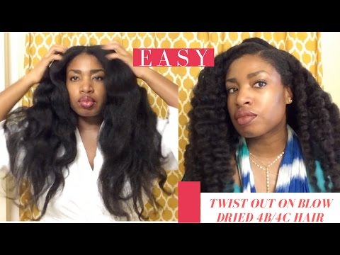 Twist Out On 4b 4c Blow Dried Hair Youtube