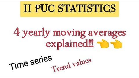 Time series/ 4 yearly moving averages