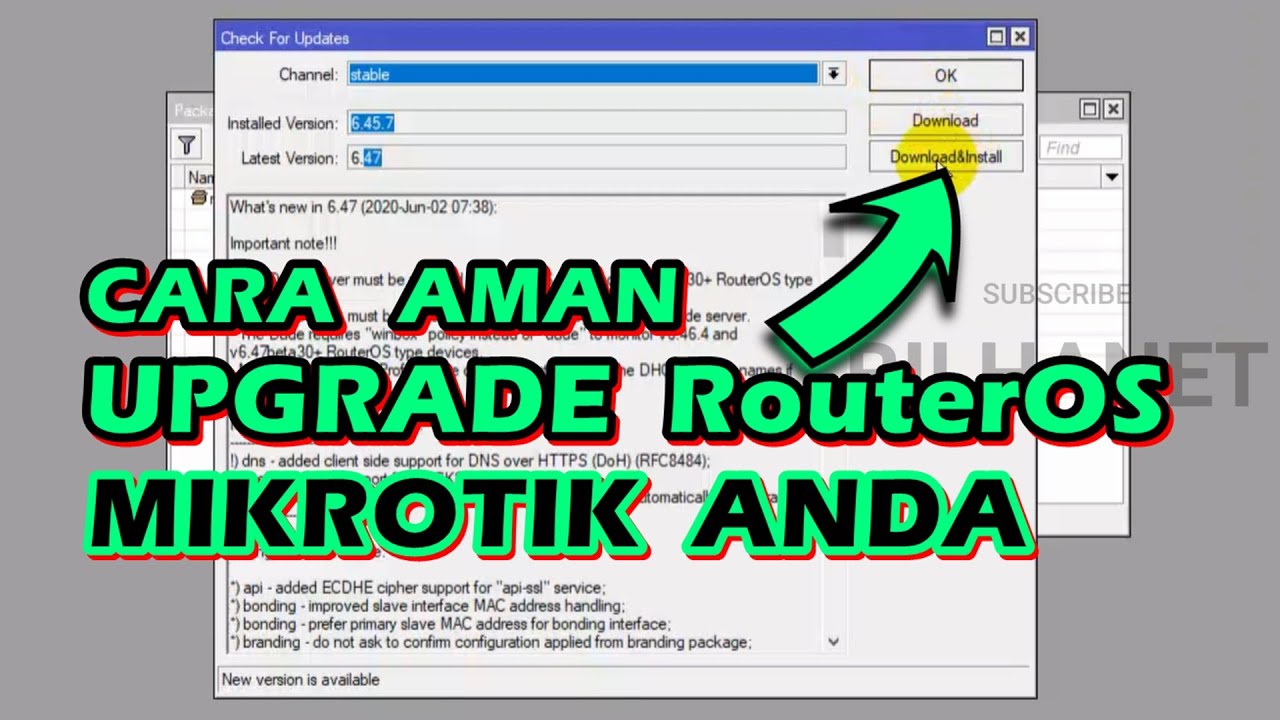 Cara Upgrade OS MikroTik biar ada DoH Server (DNS over HTTPS) - YouTube