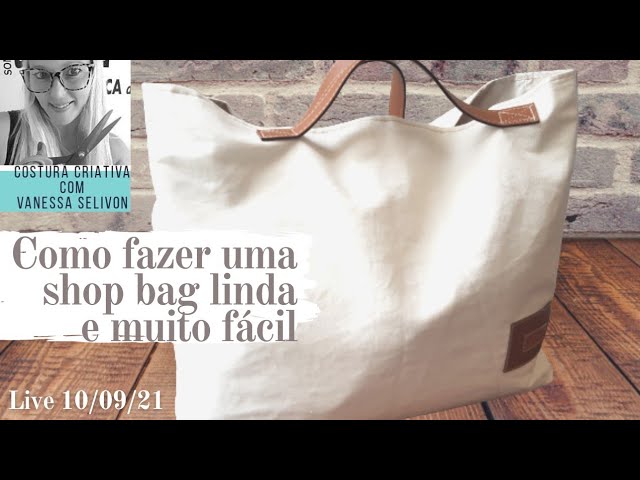 DIY Como fazer uma sacola linda e estilosa 10/09/21 Shop Bag Austrália  #shopbag #passoapasso #sacol 