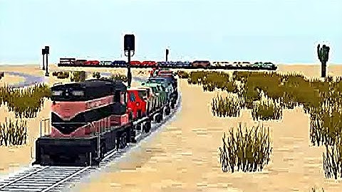 Train Sim - Desert Using ALCO Century 420 - Simulasi Kereta Api