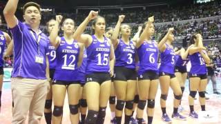 The ateneo lady eagles were defeated by defending champions, de la
salle university (dlsu) spikers, in 5 sets, scores of 25-19, 14-25,
25-18,...