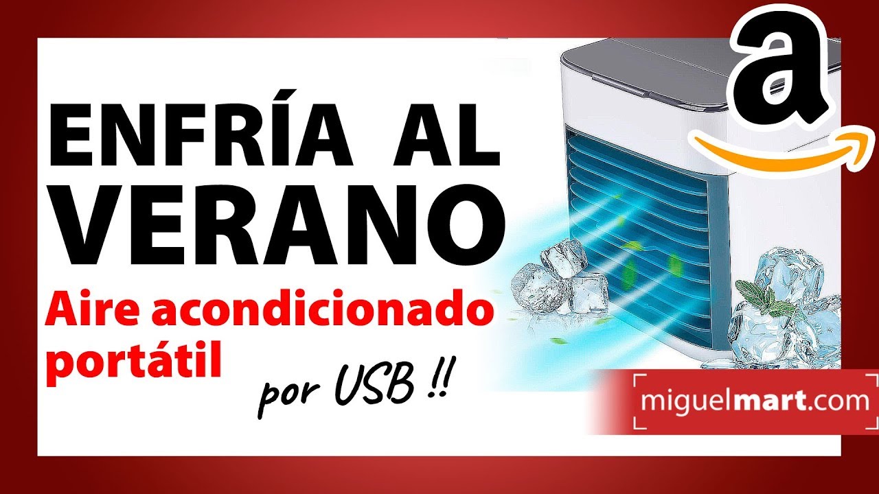 AIRE ACONDICIONADO PORTATIL USB Los más vendidos en Amazon - Enfría el Verano!!