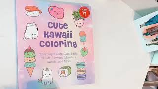 Cute Kawaii Coloring Book Flip Through
