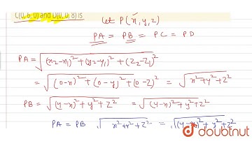 The coordinates of the point equidistant from the points A(0, 0, 0), B(4, 0, 0), C(0, 6, 0)