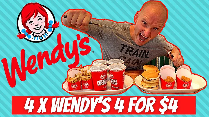 4 x WENDY'S 4 for $4 CHALLENGE | Wendy's 4 for $4 Challenge | Wendy's Meal Deal 4 for $4